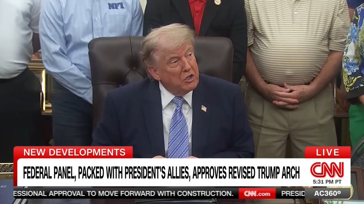 Amid a legal fight, President Trump now says reflecting pool repairs could cost a lot more than he first suggested. CNN's Sunlen Serfaty has the latest on that project and the president's arch.