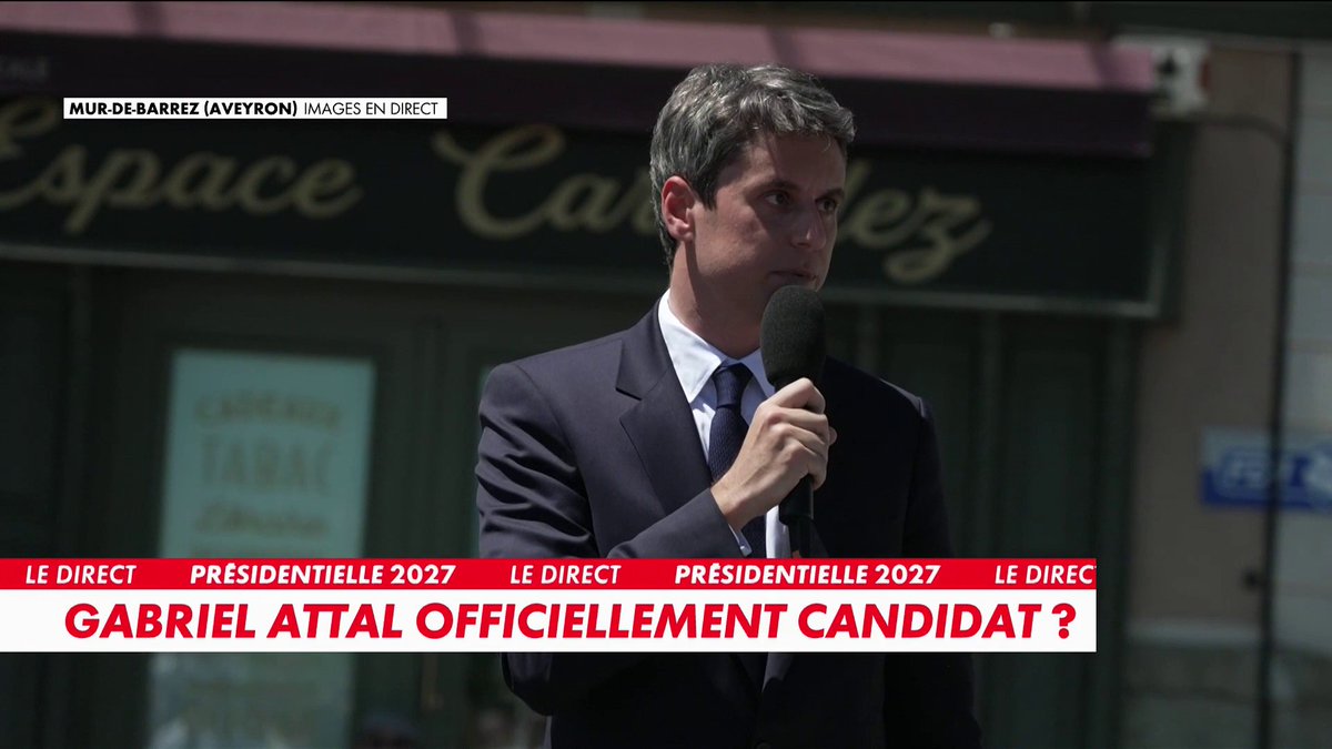 Gabriel Attal : «J'aime profondément la France et les Français, donc oui, j'ai décidé d'être candidat à la présidence de la République» #MidiNewsWE Toute l'info est à retrouver sur