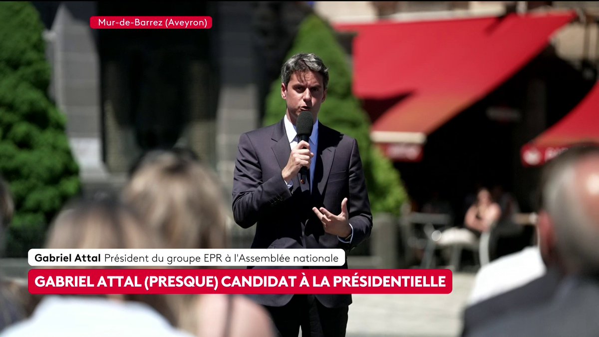 🔴🗣 Retraites : "Je suis favorable à ce qu'il n'y est plus d'âge légal de départ et qu'on ne se fonde que sur la durée de cotisation", affirme Gabriel Attal depuis Mur-de-Barrez (Aveyron). #canal 16