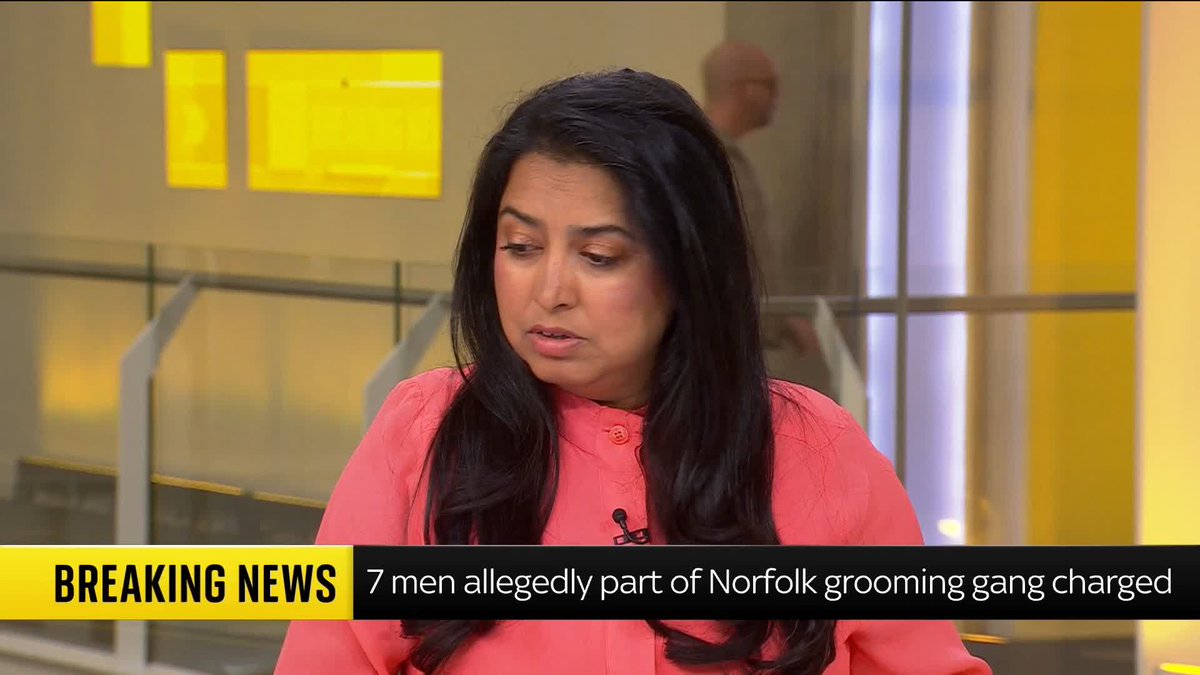 BREAKING: Seven men, allegedly part of a grooming gang in Norfolk, have been charged with rape and child sex abuse offences, says the Crown Prosecution Services 📺 Sky 501, Virgin 602, Freeview 233 and YouTube