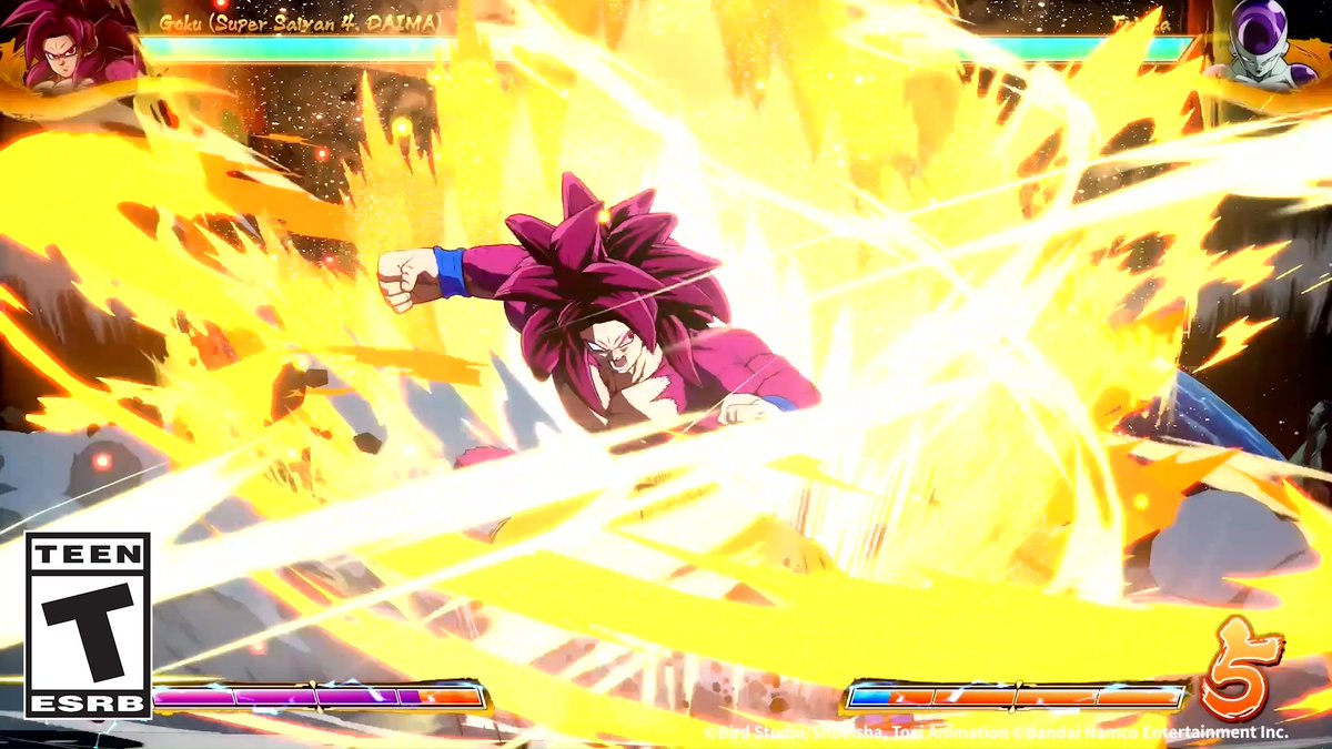 Dragon Ball FighterZ Goku (SS4, DAIMA) Move Showcase Super Dragon Fist is a ground-only rising uppercut. You can follow up with Super Flash Fist for big damage. Straightforward and powerful! #DBFZ