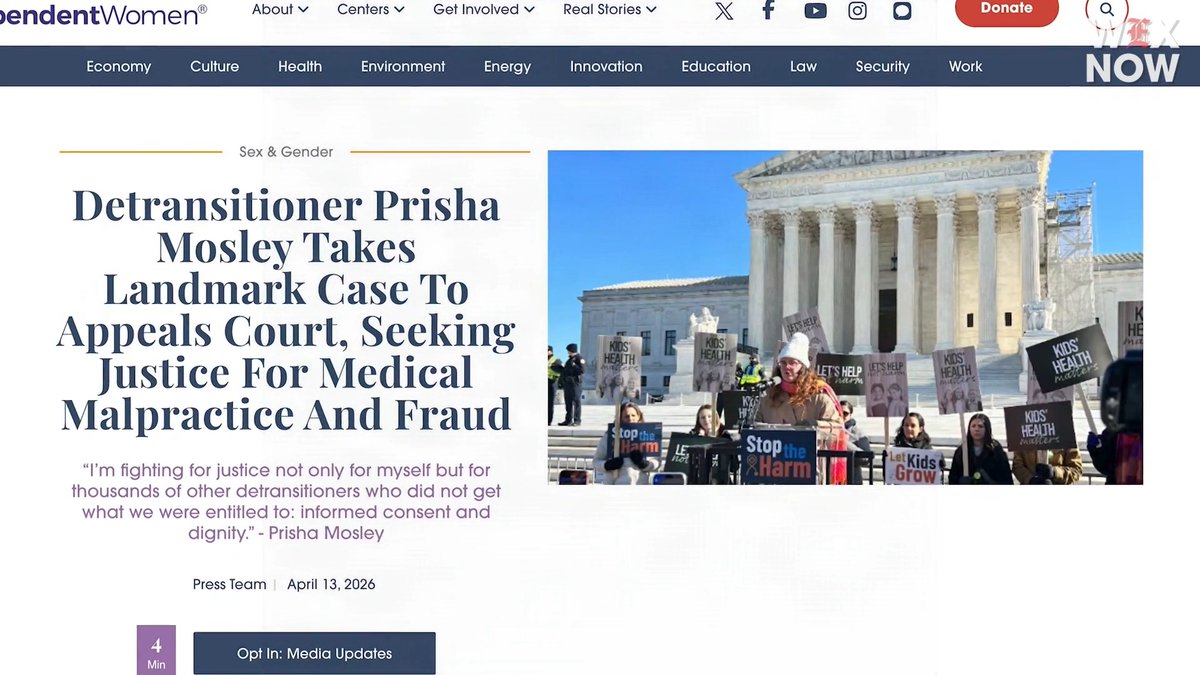 Detransitioner Prisha Mosley🦎 joins Washington Examiner to share how fraudulent medical practices pushed her toward transition as a teen. Now a mother, Prisha has one of the first transition lawsuits in the country to be found to have legal merit on a fraud statute.