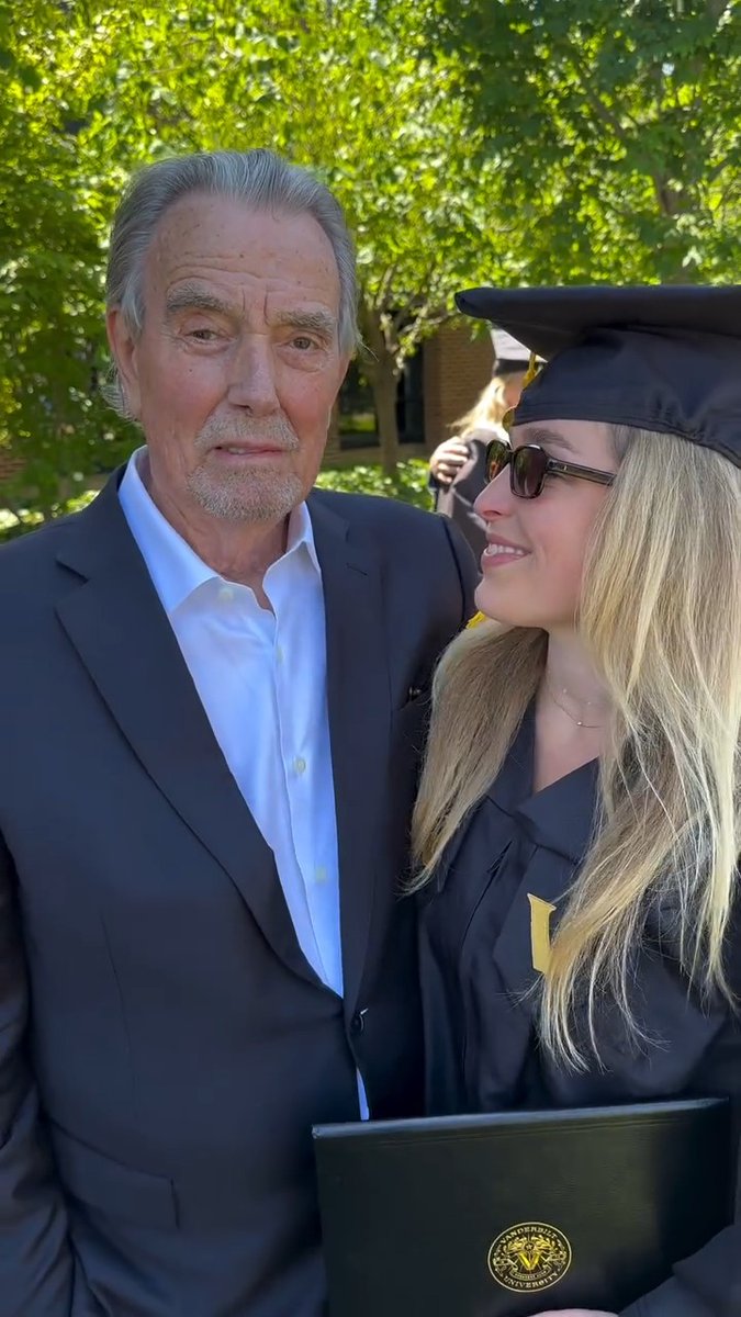 Eric Braeden is celebrating his eldest grandchild Tati's graduation 🎓 "So proud of my granddaughter who graduated Magna cum laude from Vanderbilt! What an unforgettable experience for her! Thank you to NASHVILLE!" the actor, 85, wrote, glowing with pride ✨ The former 'Young and the Restless' star is a father of one and a grandfather of three 🩷 📽️ : #EricBraeden #Graduation