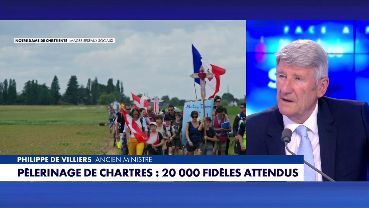 Philippe de Villiers s’adresse aux pèlerins de Chartres : «Que chacun de vos pas vous ramène à la France des prospérités de l’âme», dans #FaceaPhilippeDeVilliers Toute l'info est à retrouver sur