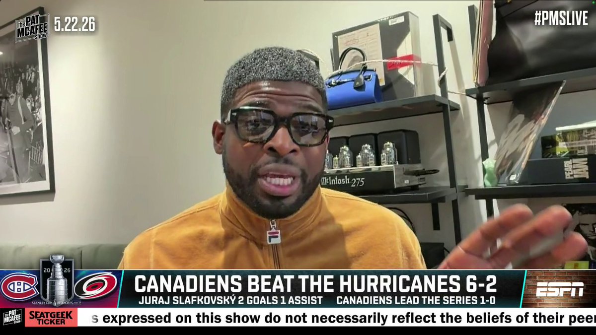 “The long layoff, it’s a problem. … How can Carolina deal with these players who are tasting right now potentially a Stanley Cup Final? These guys aren’t tired.” —P.K. Subban on the problems the Hurricanes are facing and the talent of the Canadiens roster 🏒 (via Pat McAfee)