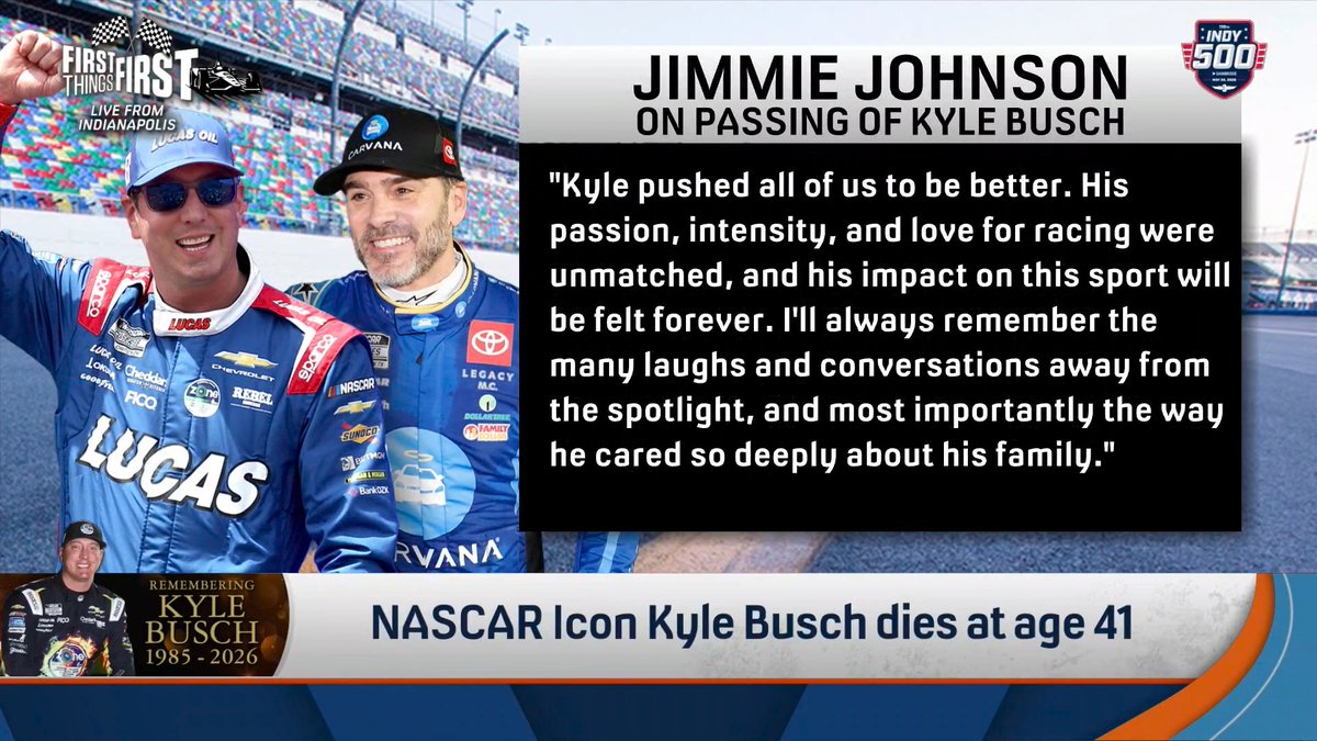 First Things First remembers NASCAR Icon Kyle Busch. nick wright | Wildes | Chris Broussard