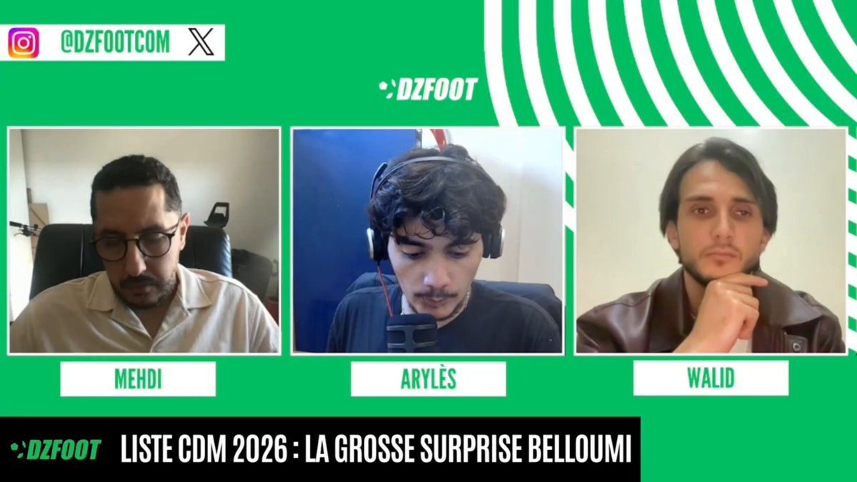 ❌🌪️"Kebbal ? Il est simplement moins bon que ses concurrents. Je ne le pense pas en capacité de sauter Riyad Mahrez ou Hadj Moussa. Je préférerais également sélectionner Belloumi qui est selon moi plus talentueux et plus fort." En se mettant à la place de Petkovic, Walid ne sélectionnerait pas Kebbal pour le mondial.