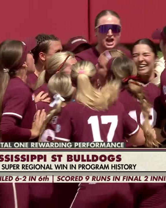 MISSISSIPPI STATE GETS IT FIRST EVER SUPER REGIONAL WIN 🤯 Mississippi State Softball x NCAA Softball