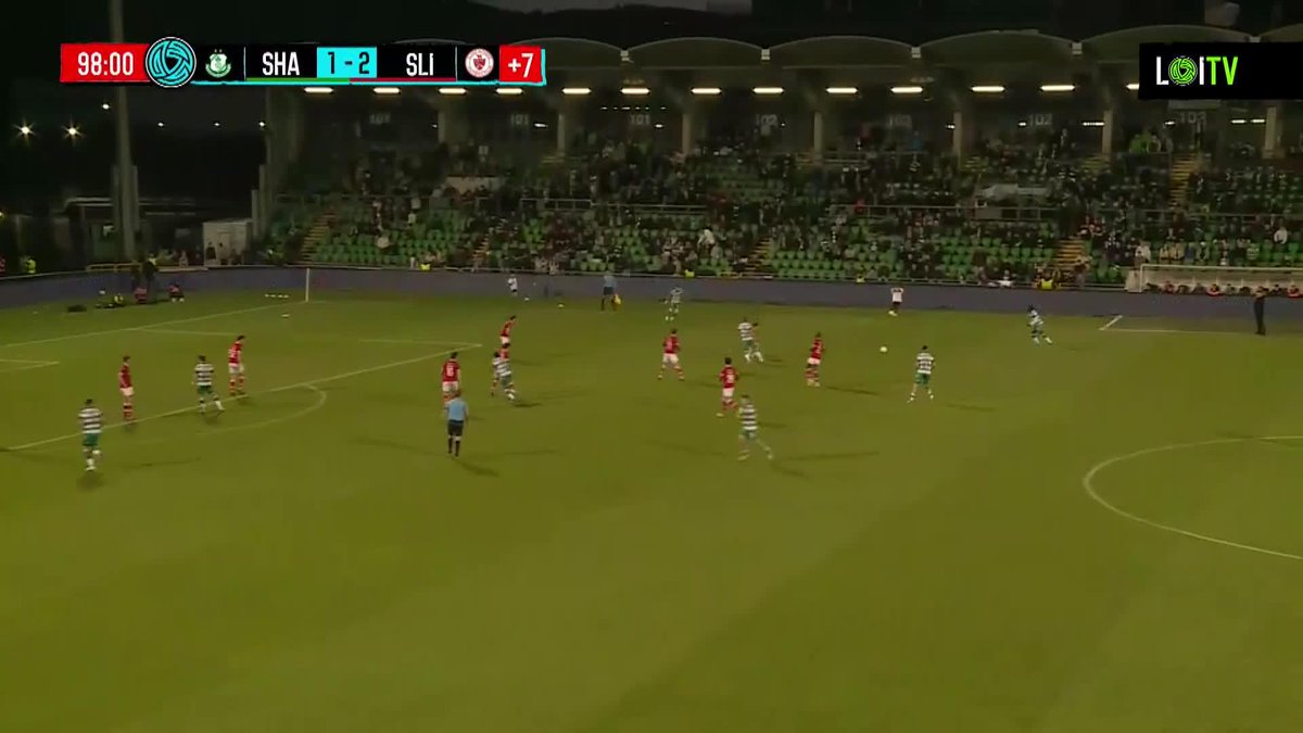 CARL MCHUGH WINS IT AT THE DEATH 😲 What a moment for the travelling Sligo Rovers fans.