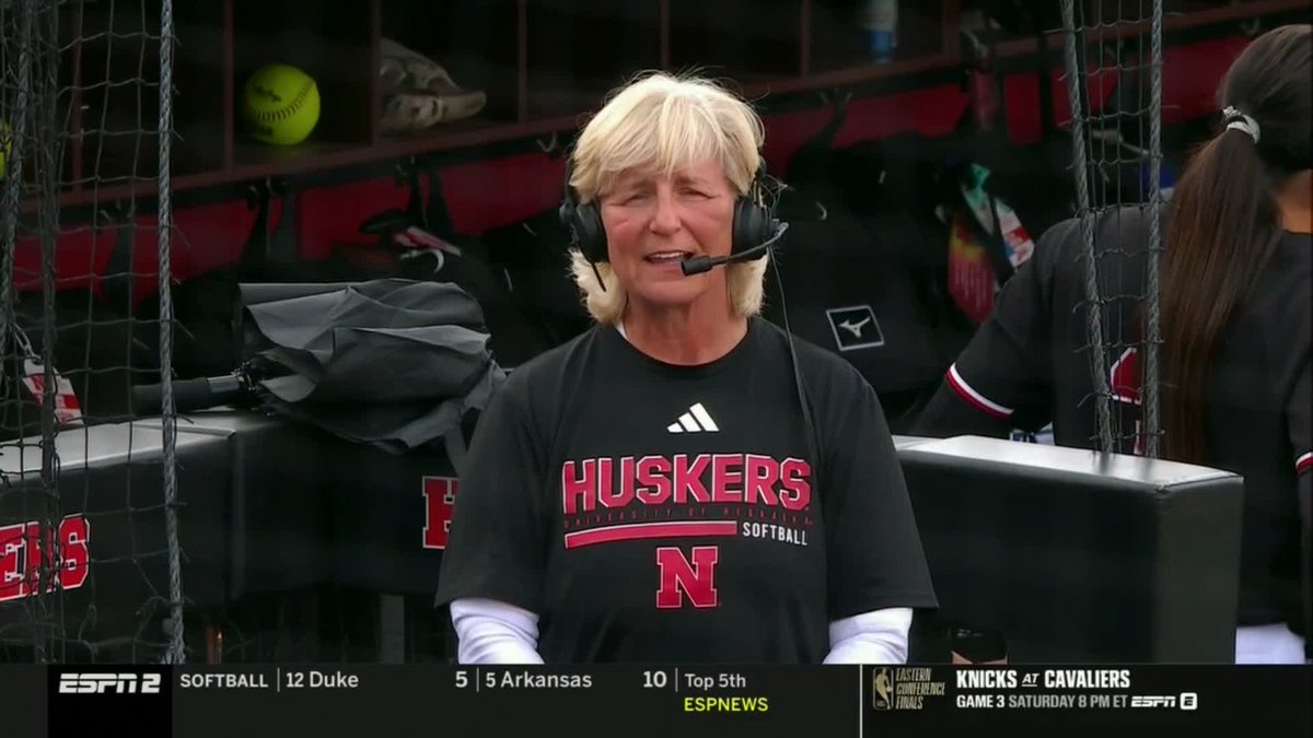 "I love that woman." 🥹 #RoadToWCWS x 🎥 ESPN2 / Nebraska Softball