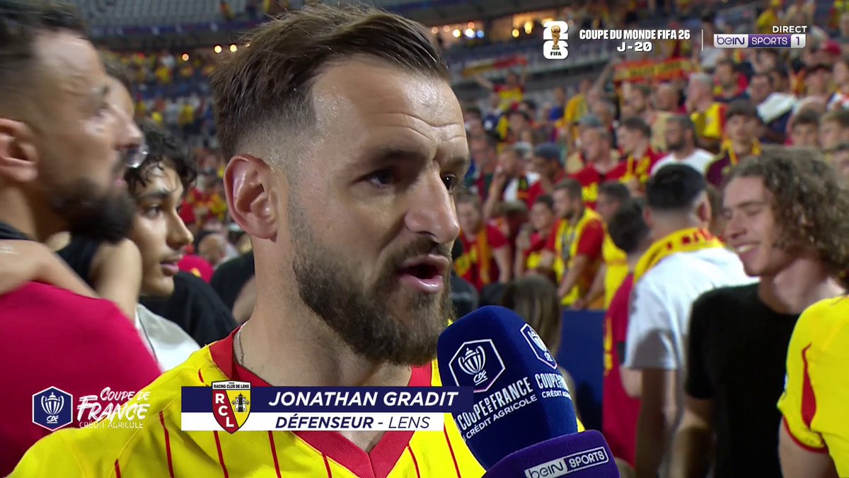 😍 Jonathan Gradit : "J'ai vécu des moments difficiles notamment la blessure et le fait de vivre ça aujourd'hui... c'est l'un des plus beaux jours de ma vie !" #CoupedeFrance #RCLOGCN