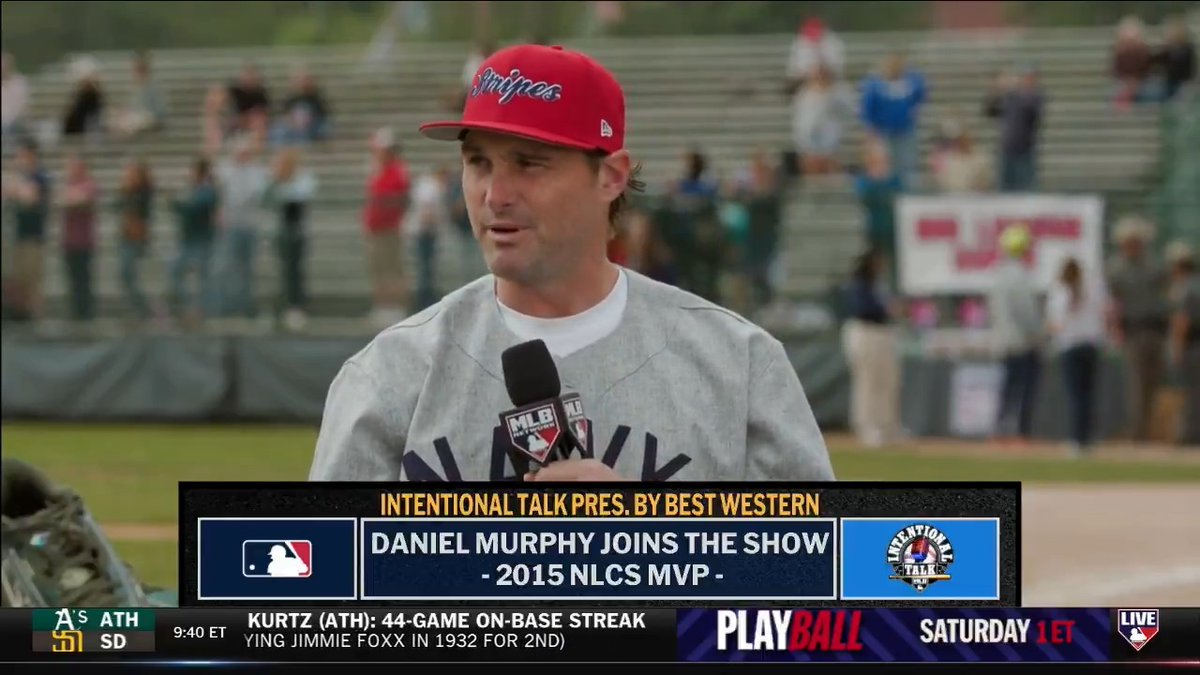 Daniel Murphy's legendary 2015 Postseason culminated in an NLCS MVP win and an NL Pennant 🙌 The talented infielder talks about the most memorable moments and representing his grandfathers tomorrow as he suits up for Team Stripes. Siera Santos | RyanDempster | National Baseball Hall of Fame and Museum ⚾