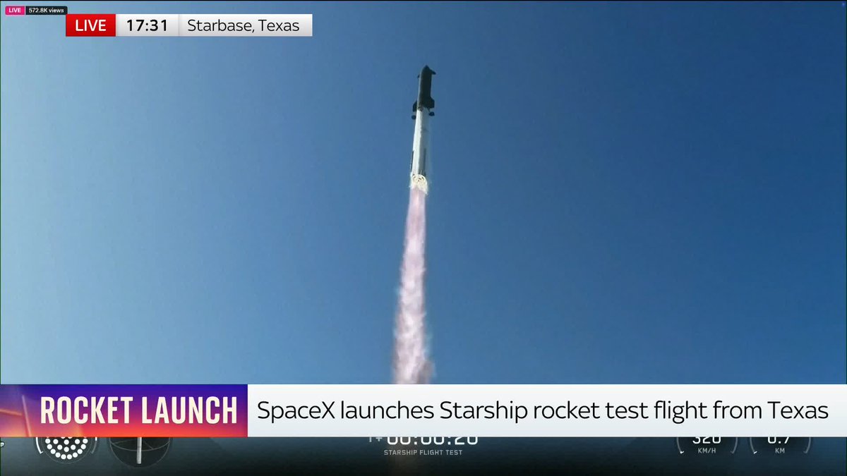 Watch as SpaceX launches its biggest, most powerful Starship yet, just days after boss Elon Musk announced plans to take the company public in a move that could make him a trillionaire 📺 Sky 501, Virgin 602, Freeview 233 and YouTube