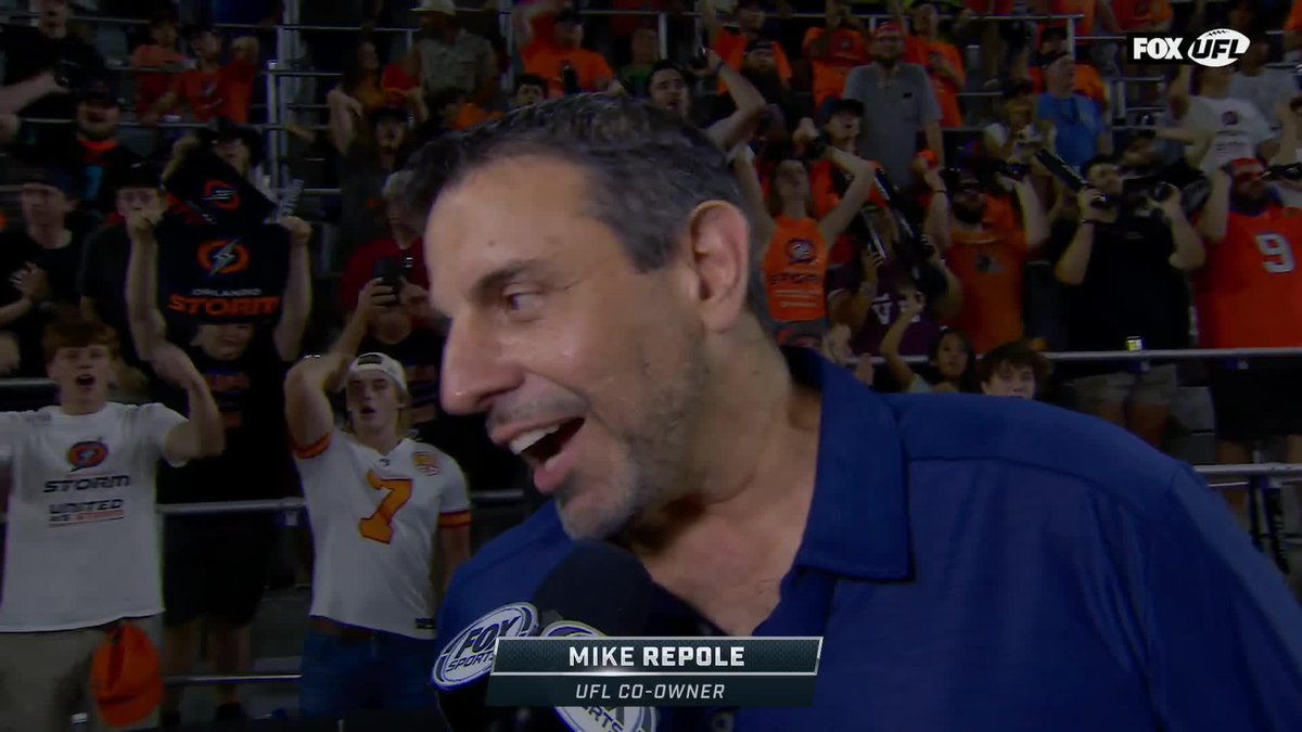"I joked that it was either Bad Bunny or 50 Cent" 🤣🔥 Co-owner Repole Stable gives us the latest on all things UFL ⬇️