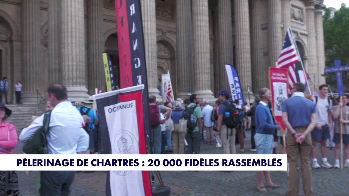 «On marche pour le Christ» : les fidèles se préparent au pèlerinage de Chartres depuis l'église Saint-Sulpice de Paris, dans #LaMatinale Toute l'info est à retrouver sur