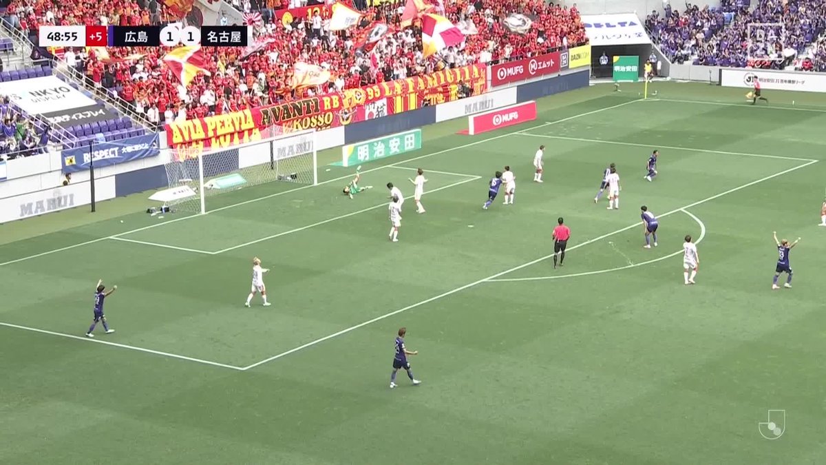#モーメントブースター でシェアして盛り上がれ! ⚽️ゴール (49:08) 👟川辺 駿 🆚サンフレッチェ広島 vs 名古屋グランパス 📺DAZNでライブ配信中 #DAZN #FanZone マクドナルド #ご当地マック