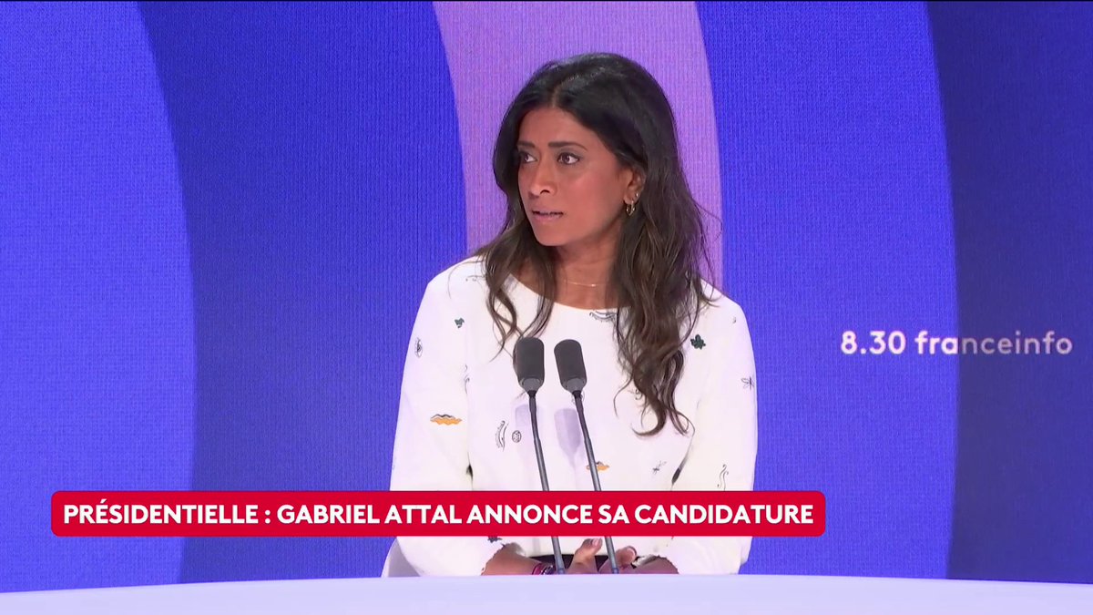 Gabriel Attal candidat à l'élection présidentielle de 2027 : "Son sujet numéro 1, c'est l'éducation", affirme la députée Prisca Thévenot, soutien de l'ex Premier ministre. Il s'agit de "remettre l'autorité au centre, et de réaffirmer la nécessité d'un choc des savoirs"