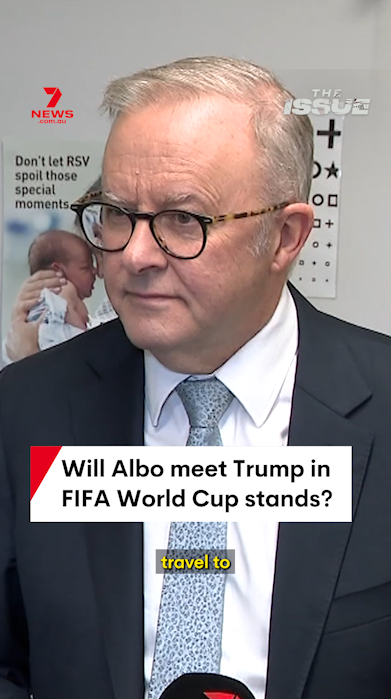 Anthony Albanese considers going to the FIFA World Cup next month to watch the Socceroos and to meet President Trump. For more, watch The Issue podcast at YouTube or download the LiSNTR app. #7news #auspol #fifaworldcup