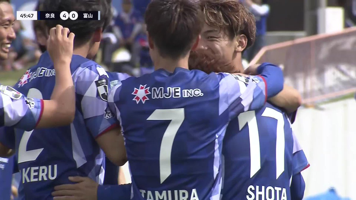 後半開始直後にも得点! 田村翔太がハットトリック達成✨️ 🎦 ゴール動画 🏆 明治安田J2・J3百年構想リーグ 地域リーグラウンド 第18節 🆚 奈良vs富山 🔢 4-0 ⌚️ 46分 ⚽️ 田村 翔太(奈良) #Jリーグ