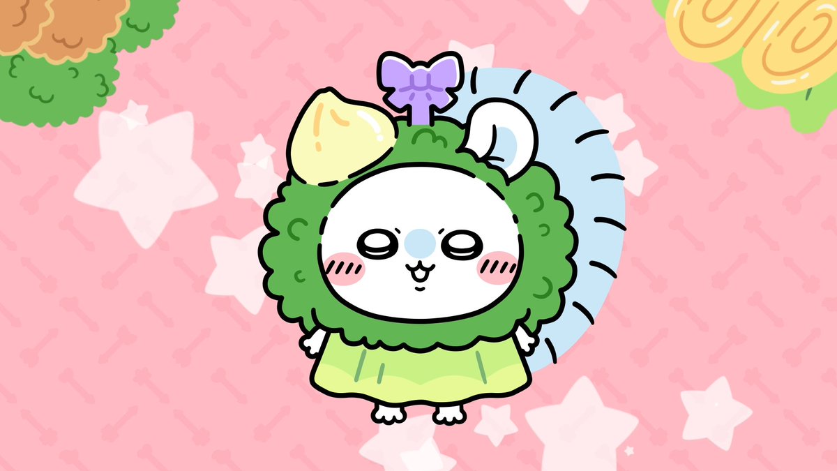 ╭━━━━━━━━━━━╮ 🍙お弁当衣装🍙 モモンガ ╰━━━━━━━━━━━╯ モモンガのお弁当衣装をご紹介✨ ブロッコリーに変身！ 添えられたマヨネーズがポイントです🥦 #ちいぽけ #ちいかわぽけっと #お弁当ちいぽけ