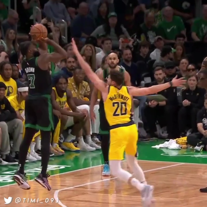 OTD in 2024: Jaylen Brown tied his playoff career-high with 40 points in Game 2 win against the Pacers in the Eastern Conference Finals 😤