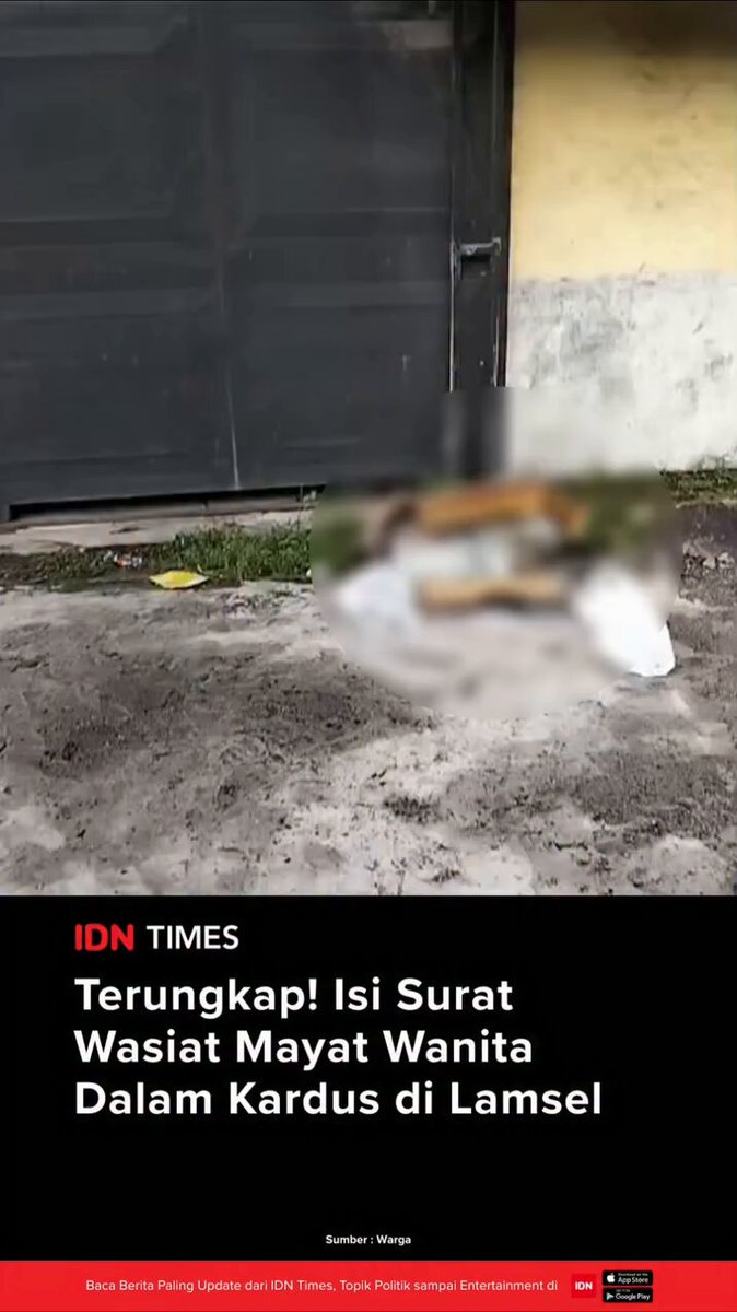 Jangan mudah percaya, bisa jadi ini kasus pembunuhan!? Isi surat wasiat nya : Assalamualaikum, bagi yang menemui jasad anak saya meninggal dikarenakan penyakit diabet. Kami sebagai orangtua tidak bisa memakamkannya secara layak karena baru 3 hari di Kota Lampung dan kami terlontang-lantung tidak ada tempat tinggal (ditipu orang),”