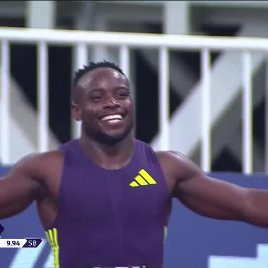 The Men's 100m African record holder is on fire 😤🇰🇪 Ferdinand Omanyala beats out a stacked field at the #XiamenDL 👟💨 #SSAthletics