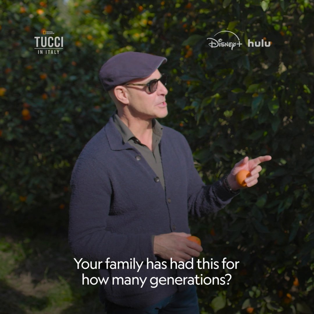 These blood oranges are as rich as the volcanic soil from which they grow. Watch all-new #TucciInItaly, Mondays at 8/7c on National Geographic TV. Now streaming on Disney+ and Hulu.