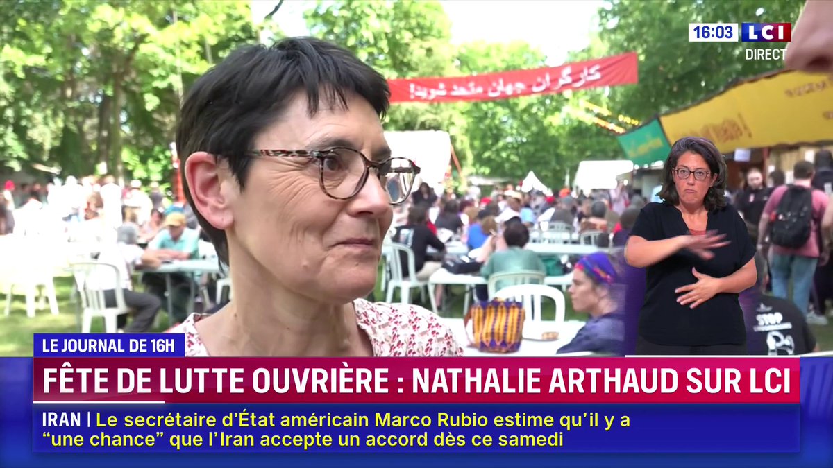 🔴 Fête de la lutte ouvrière : Nathalie Arthaud sur LCI ➡️ Une alliance avec la gauche ? 🗣️"Je ne suis pas de gauche. Je suis communiste révolutionnaire, internationaliste", affirme Nathalie Arthaud