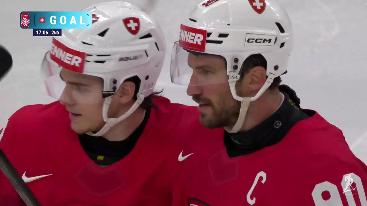 Throw the hats 🧢🧢🧢 Roman Josi completes a natural hat trick for Switzerland! #MensWorlds #IIHF