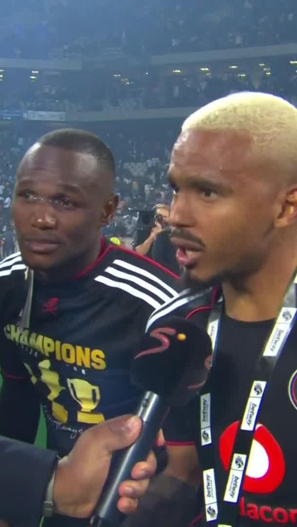 A proud moment for Oswin Appollis 🥇🏴‍☠️ He reflects on the league title victory 🏆🔥 #SSDiski | #BetwayPrem
