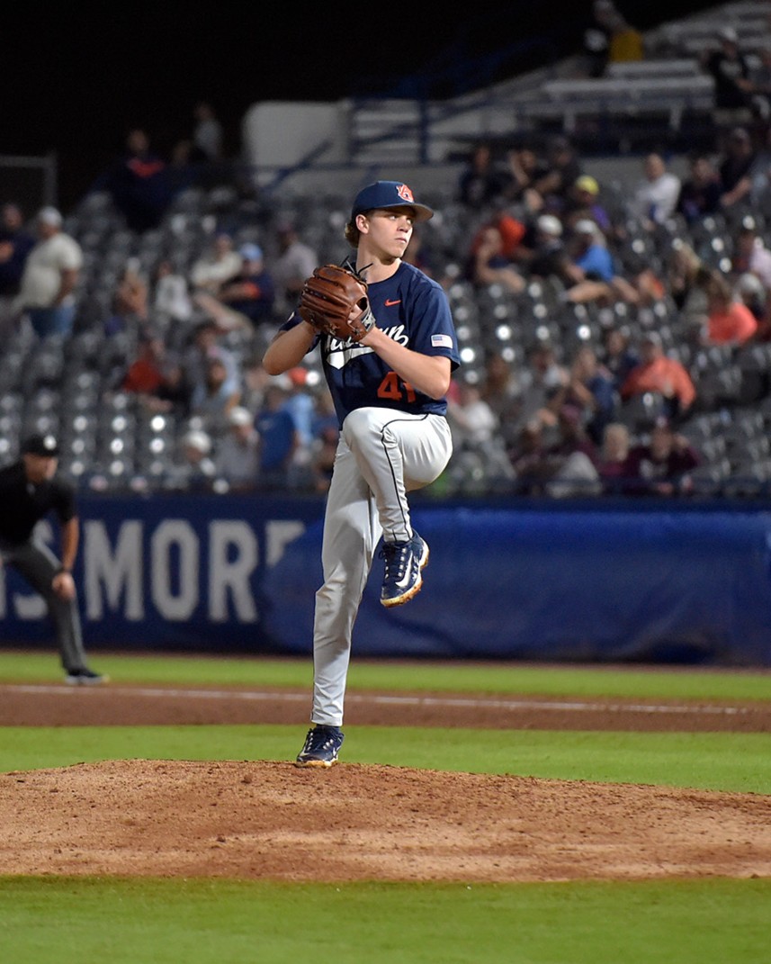 Take a bow, LJ Cormier. 🙇♂️ In 10 app vs. SEC opponents: 1.93 ERA, 2 SV, 28.0 IP, 22 H, 6 BB, 28 K #WarEagle