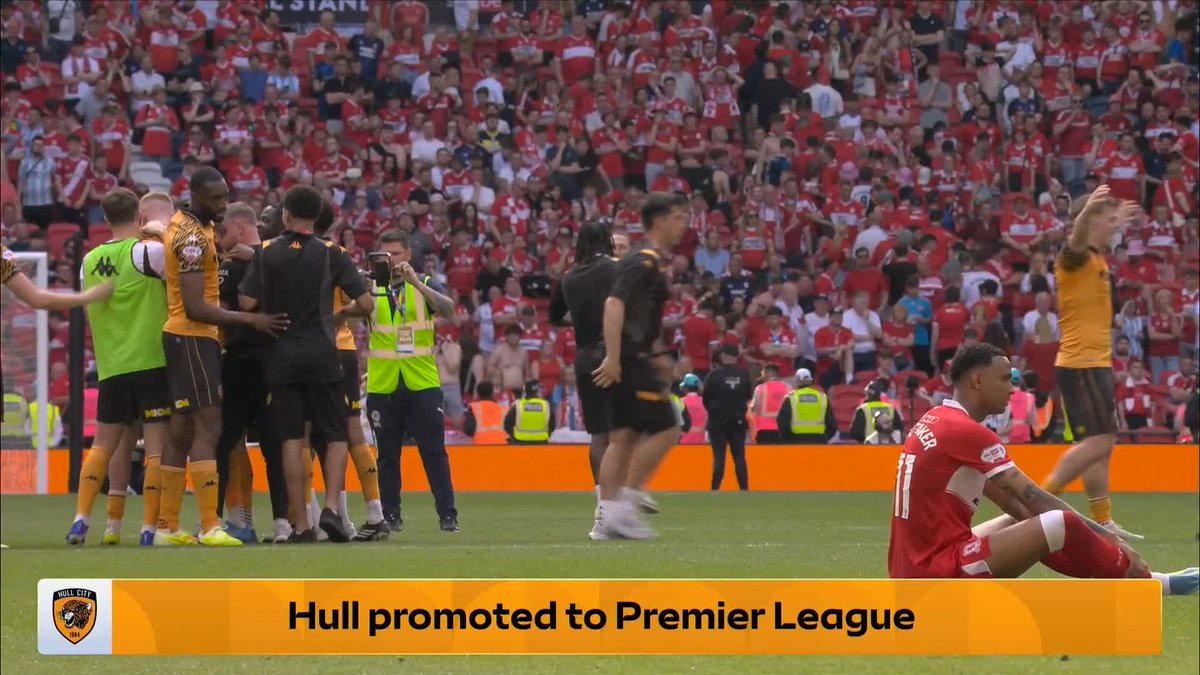 Full-time SCENES at Wembley as Hull City are promoted to the Premier League 🔥