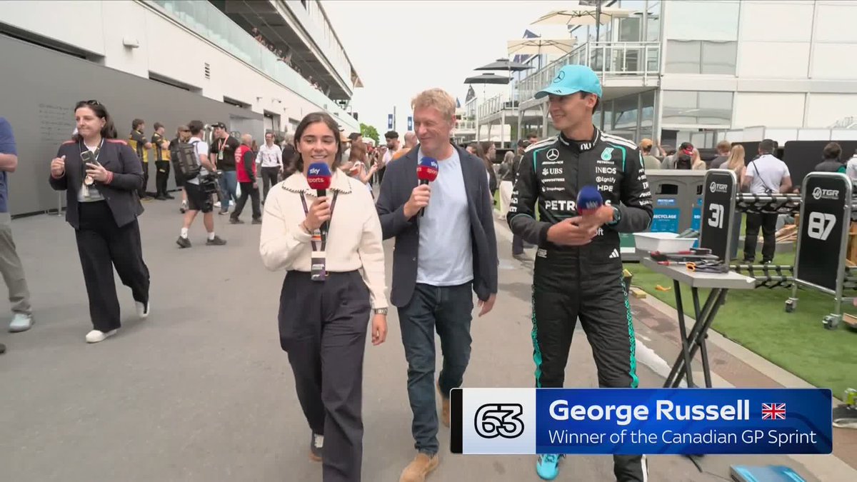 🗣️ "I'm not just going to wave someone past..." George Russell was in no mood to apologise to Mercedes teammate Kimi Antonelli after a feisty battle in the Canadian GP sprint 👀