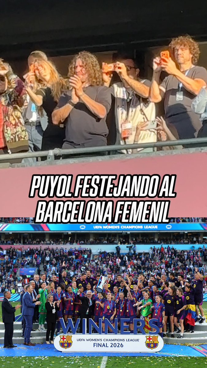PUYOL NO SE PODÍA PERDER EL TÍTULO DEL BARCELONA FEMENIL EN LA CHAMPIONS 🏆 🙌