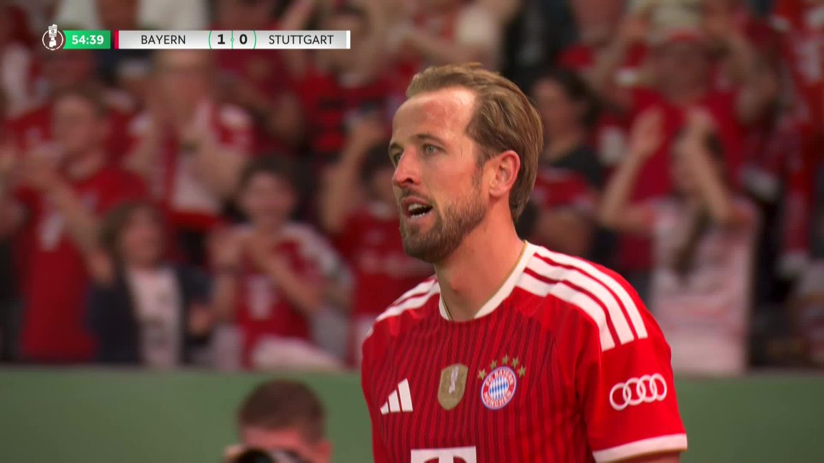 Harry Kane breaks the deadlock in the final! ๐๐ฉ๐ช He's scored for Bayern Munich in every round of this season's DFB Pokal ๐ด๐ฅ