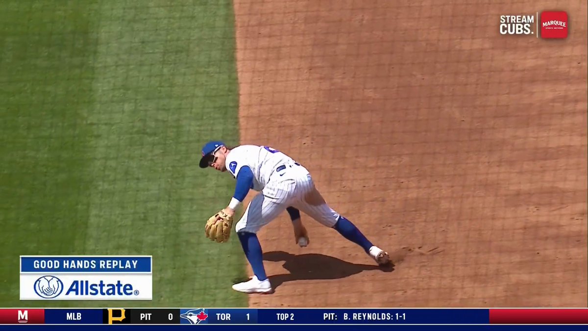 NICO HOERNER MAKES THE PLAY BETWEEN HIS LEGS 🤯
