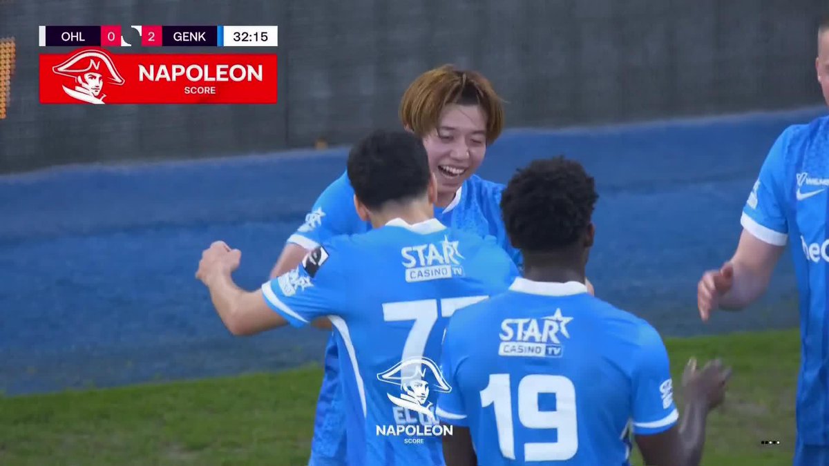 この日を待っていた🙌 シーズン最終戦でついに飛び出した！ 🇯🇵横山歩夢 ベルギーリーグ初ゴール㊗️ クロスに冷静な右足フィニッシュで ついに伊東純也との“日本人両翼弾”が実現👏 🇧🇪ベルギーリーグ プレーオフ2 🆚ルーヴェン×ヘンク 📺DAZN ライブ配信中 #だったらDAZN