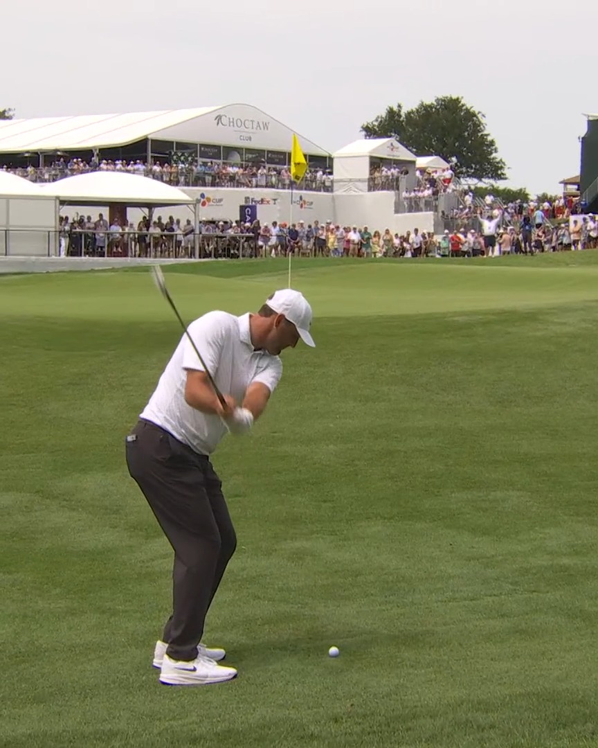 This spin 🤯 Scottie Scheffler is one back THE CJ CUP Byron Nelson