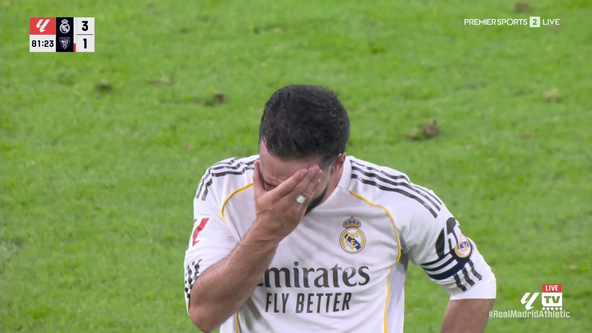A deeply emotional goodbye for Dani Carvajal as he bids farewell to Real Madrid 😢 He leaves the Bernabéu pitch to a guard of honour from both sets of players 👏 𝑃𝑟𝑒𝑠𝑒𝑛𝑡𝑒𝑑 𝑏𝑦 SBK | 18+ | 𝑃𝑙𝑒𝑎𝑠𝑒 𝐺𝑎𝑚𝑏𝑙𝑒 𝑅𝑒𝑠𝑝𝑜𝑛𝑠𝑖𝑏𝑙𝑦