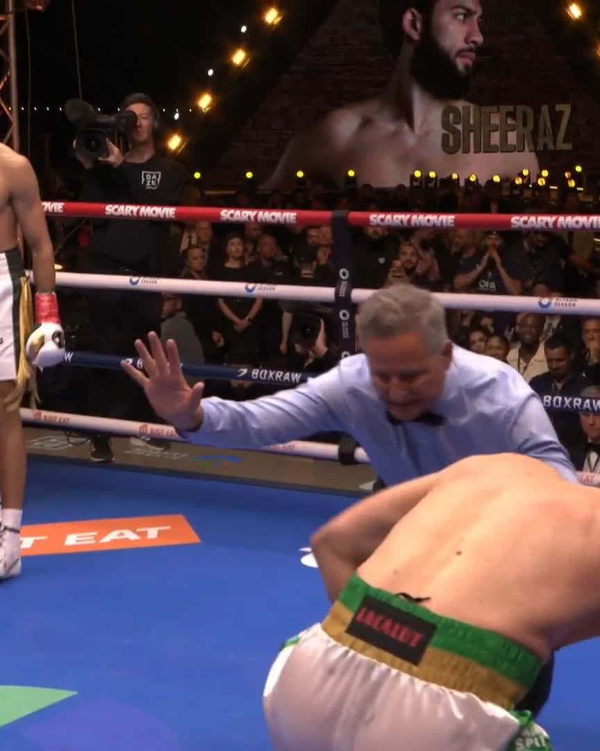 AND THE NEW! Hamzah Sheeraz stops Begic in two rounds to become the WBO World Super Middleweight Champion 👑