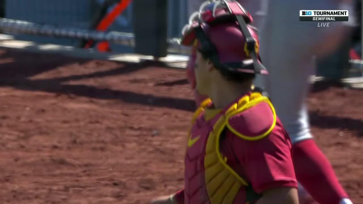 BOT 5 | GOT HIM‼️🔥 A perfect relay from Urbon to Cova to Cadena guns down the would-be tying run 😤 USC 3, UCLA 2 #FightOn x #GameDay