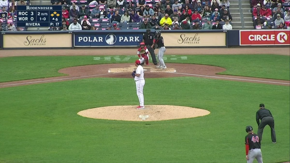 Seaver King clears the bases for the Wings bringing the score to 6-0🔥