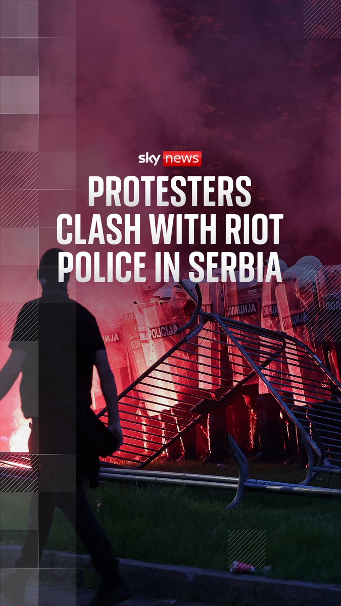 Clashes broke out in Belgrade after tens of thousands of people protested against Serbia's government. Tens of thousands gathered against Serbia’s President Aleksandar Vucic. Read more: