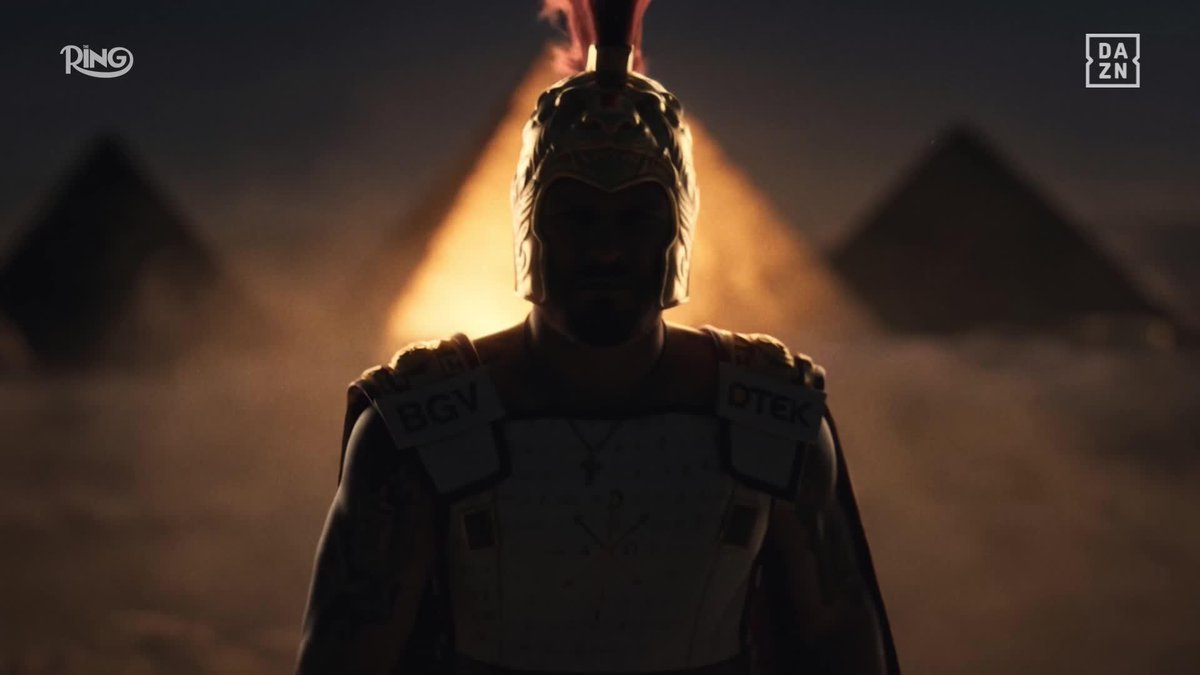 Oleksandr Usyk’s walkout at the Pyramids of Giza… AURA 🥶 #UsykRico