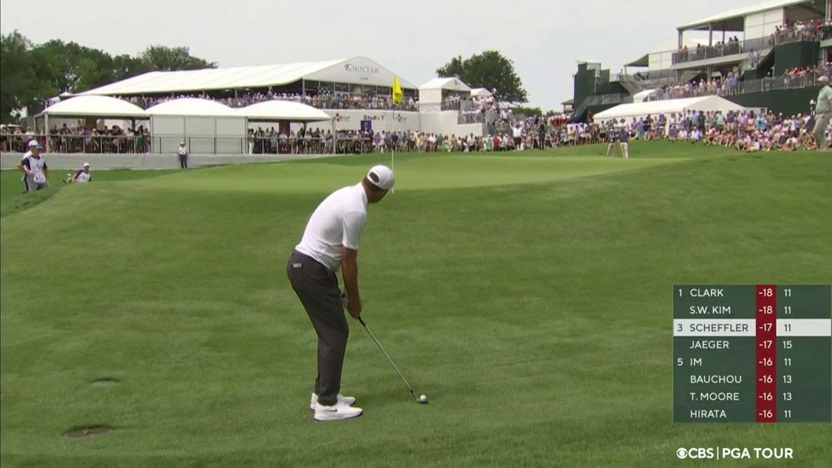 Scottie with the ripper. I’d argue the low spinner chip is the coolest shot in golf. Other contenders: The big bomb drive (Timeless) The bump &amp; run at a steep bank The Stinger (Tiger’s is peak)