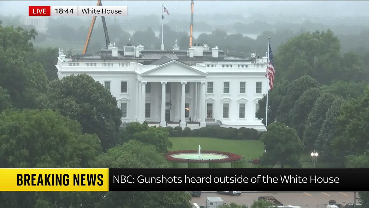 BREAKING: Gunshots have been heard near the White House, with journalists told to "run inside" by the U.S. Secret Service, NBC reports. Gillian Joseph brings you the latest on #TheWrap 📺 Sky 501, Virgin 602, Freeview 233 and YouTube