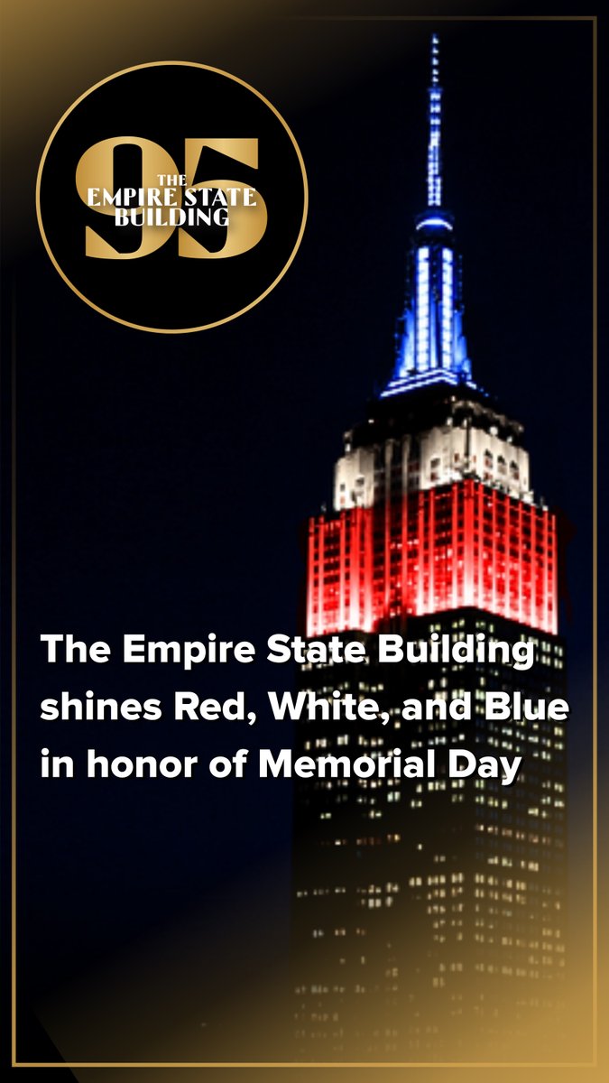 Shining Red, White, and Blue tonight through Memorial Day weekend.