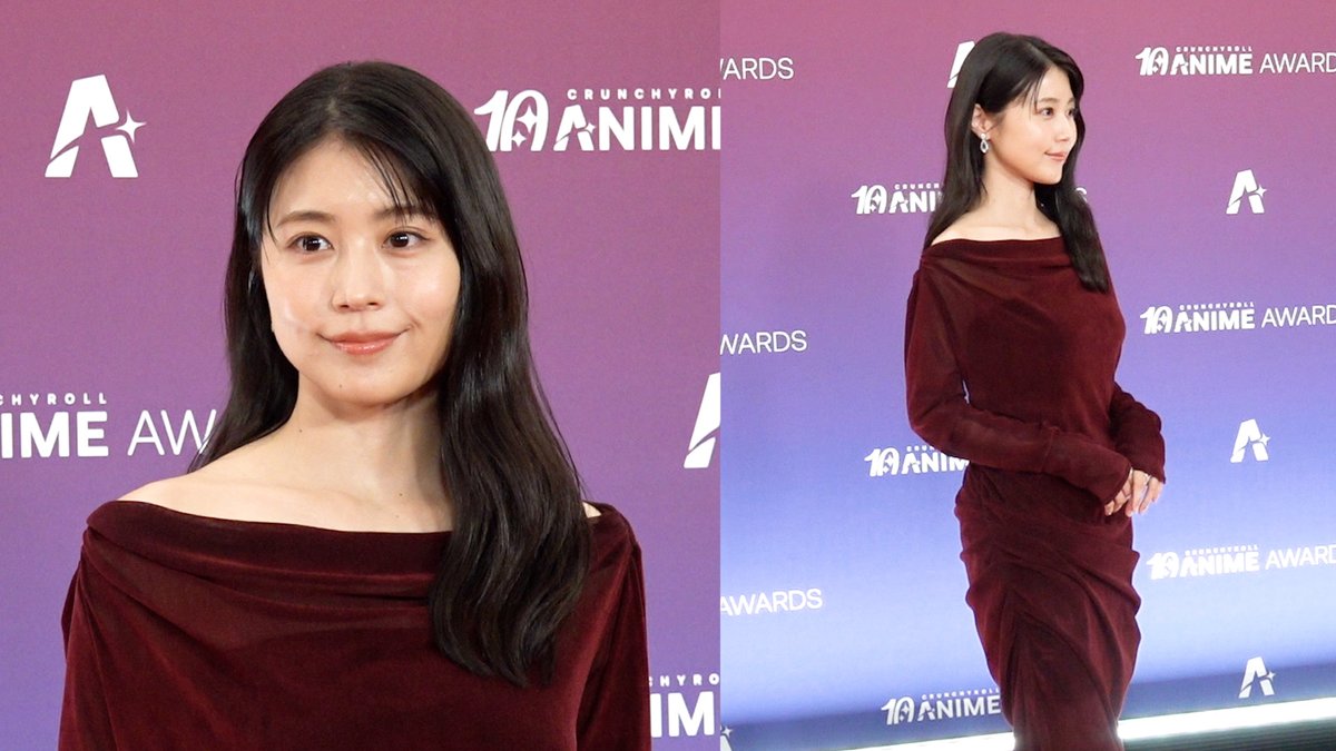 有村架純、透き通る美肌＆デコルテ披露に視線釘付け 落ち着いた華やかドレスで登場