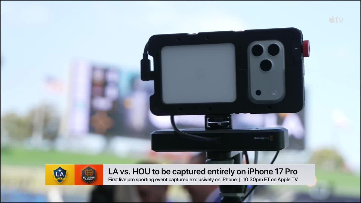 .LA Galaxy vs. Houston Dynamo FC tonight will become the first ever live professional sporting event capture exclusively on iPhone! 🔥